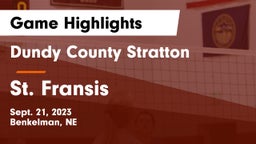 Dundy County Stratton  vs St. Fransis Game Highlights - Sept. 21, 2023