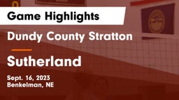 Dundy County Stratton  vs Sutherland  Game Highlights - Sept. 16, 2023