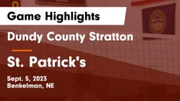 Dundy County Stratton  vs St. Patrick's  Game Highlights - Sept. 5, 2023