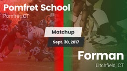 Matchup: Pomfret School vs. Forman  2017