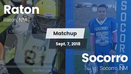 Matchup: Raton  vs. Socorro  2018