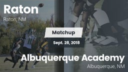 Matchup: Raton  vs. Albuquerque Academy 2018