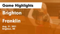 Brighton  vs Franklin    Game Highlights - Aug. 31, 2021