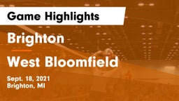 Brighton  vs West Bloomfield  Game Highlights - Sept. 18, 2021