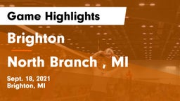 Brighton  vs North Branch , MI Game Highlights - Sept. 18, 2021