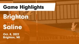 Brighton  vs Saline  Game Highlights - Oct. 8, 2022