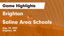 Brighton  vs Saline Area Schools Game Highlights - Aug. 24, 2023