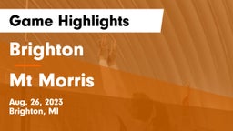 Brighton  vs Mt Morris Game Highlights - Aug. 26, 2023