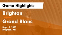 Brighton  vs Grand Blanc Game Highlights - Sept. 9, 2023