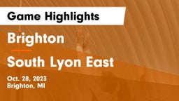 Brighton  vs South Lyon East  Game Highlights - Oct. 28, 2023