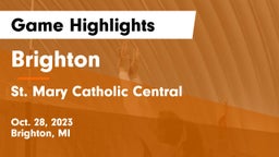 Brighton  vs St. Mary Catholic Central  Game Highlights - Oct. 28, 2023