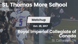 Matchup: St. Thomas More vs. Royal Imperial Collegiate of Canada 2017