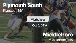 Matchup: Plymouth South High vs. Middleboro  2016
