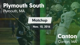 Matchup: Plymouth South High vs. Canton   2016