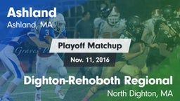 Matchup: Ashland  vs. Dighton-Rehoboth Regional  2016