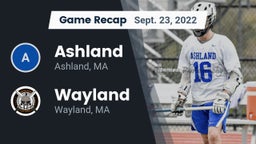 Recap: Ashland  vs. Wayland  2022