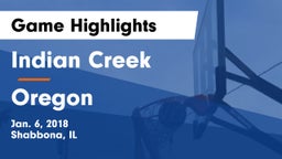 Indian Creek  vs Oregon Game Highlights - Jan. 6, 2018