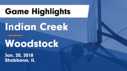 Indian Creek  vs Woodstock  Game Highlights - Jan. 20, 2018