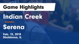Indian Creek  vs Serena  Game Highlights - Feb. 15, 2018