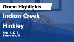 Indian Creek  vs Hinkley  Game Highlights - Feb. 4, 2019