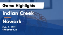 Indian Creek  vs Newark Game Highlights - Feb. 8, 2019