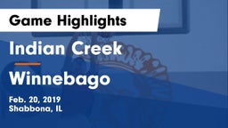 Indian Creek  vs Winnebago  Game Highlights - Feb. 20, 2019