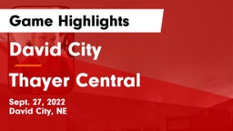 David City  vs Thayer Central  Game Highlights - Sept. 27, 2022