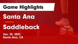 Santa Ana  vs Saddleback  Game Highlights - Jan. 25, 2022