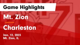 Mt. Zion  vs Charleston  Game Highlights - Jan. 12, 2023
