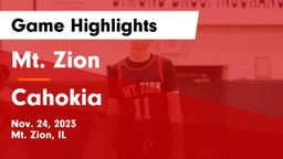Mt. Zion  vs Cahokia  Game Highlights - Nov. 24, 2023