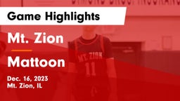 Mt. Zion  vs Mattoon  Game Highlights - Dec. 16, 2023
