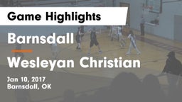 Barnsdall  vs Wesleyan Christian  Game Highlights - Jan 10, 2017