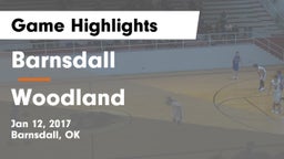 Barnsdall  vs Woodland  Game Highlights - Jan 12, 2017