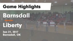 Barnsdall  vs Liberty  Game Highlights - Jan 21, 2017