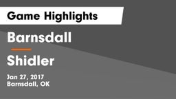 Barnsdall  vs Shidler  Game Highlights - Jan 27, 2017