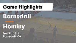 Barnsdall  vs Hominy  Game Highlights - Jan 31, 2017