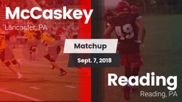 Matchup: McCaskey  vs. Reading  2018