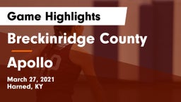 Breckinridge County  vs Apollo  Game Highlights - March 27, 2021