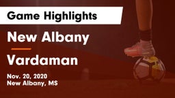 New Albany  vs Vardaman  Game Highlights - Nov. 20, 2020