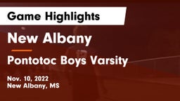 New Albany  vs Pontotoc  Boys Varsity Game Highlights - Nov. 10, 2022