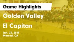 Golden Valley  vs El Capitan  Game Highlights - Jan. 23, 2019