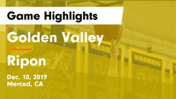 Golden Valley  vs Ripon  Game Highlights - Dec. 10, 2019
