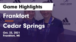 Frankfort  vs Cedar Springs  Game Highlights - Oct. 23, 2021