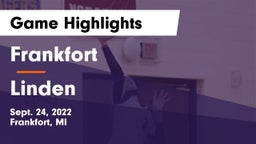 Frankfort  vs Linden  Game Highlights - Sept. 24, 2022