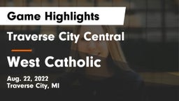 Traverse City Central  vs West Catholic  Game Highlights - Aug. 22, 2022