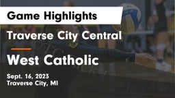 Traverse City Central  vs West Catholic Game Highlights - Sept. 16, 2023