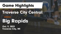 Traverse City Central  vs Big Rapids  Game Highlights - Oct. 9, 2023