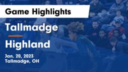 Tallmadge  vs Highland  Game Highlights - Jan. 20, 2023