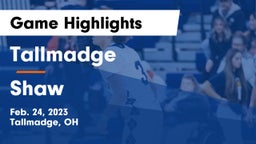 Tallmadge  vs Shaw  Game Highlights - Feb. 24, 2023