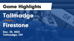 Tallmadge  vs Firestone  Game Highlights - Dec. 20, 2023